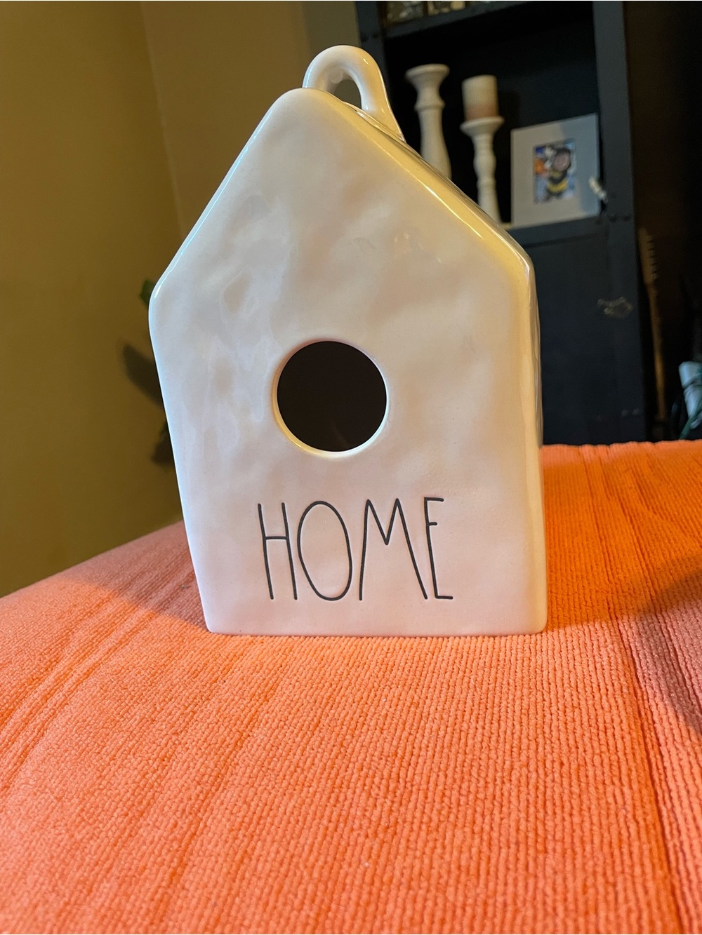Rae Dunn White Ceramic "HOME" Birdhouse